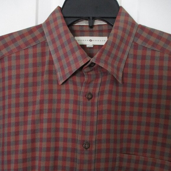 Joseph Abboud Mens L/S Brick Cotton Button Down Casual Shirt - Size 15.5/33 or M - Picture 1 of 3